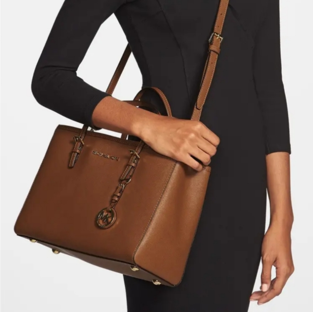 Michael kors MK Jet Set EW EX Large Saffiano leather handbag East West Travel - Picture 1 of 15
